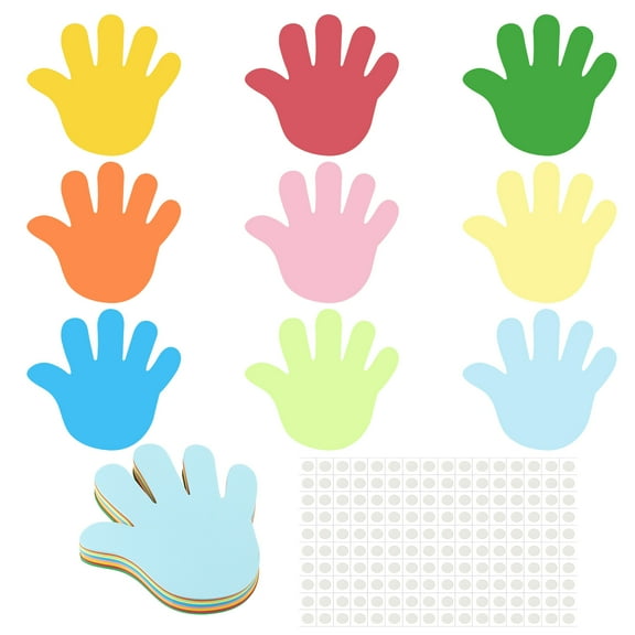 Uxcell Hand Cutouts, 144 Pack Paper Hands, Colorful Hand Cutout for Classroom , Assorted Color