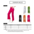 thumbnail image 2 of FashionMille Women's Casual Wide Leg Jersey Sports Active Lounge Pajama Sweat Pants, 2 of 4