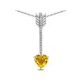 thumbnail image 2 of Star K� 6mm Genuine Citrine Heart Arrow Bar Pendant Necklace, 2 of 9