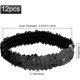 thumbnail image 2 of 12 diademas elásticas con lentejuelas para niñas, brillantes y brillantes, ajustables, a la moda, para el cabello., 2 of 9