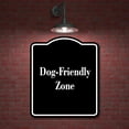 thumbnail image 2 of Dog-Friendly Zone BLACK Aluminum Composite Sign 8.5''x10'', 2 of 9