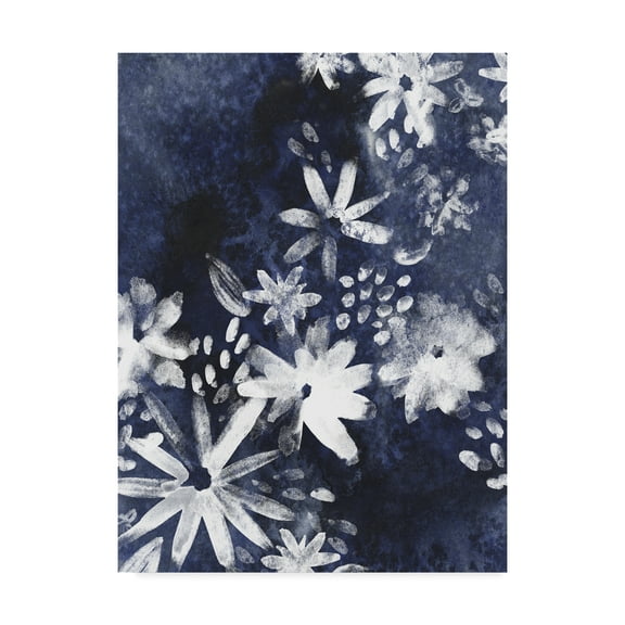 Trademark Fine Art 'Indigo Floral Gesture I' Canvas Art by June Erica Vess