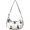 Black Cat and Flower Beige Pattern, variant on White Cat and Yarn Red Pattern Hobo Shoulder Bag, Travel Hobo Tote with Adjustable Strap, Sturdy Stitching Gift Ideas for Holiday Birthday Gifts