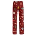 thumbnail image 3 of Women's Casual Fashion Christmas Pajama Pants, Long Sleepwear Trousers for Sports and Home Use, Comfortable and Soft Material for Nightwear and Lounging,Watermelon Red,2XL, 3 of 6