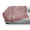 thumbnail image 3 of Spots Soft Flannel Fleece Blanket, Retro Classic Spots Design with Circles Geometric Design Pink Background Image Print, Cozy Plush for Indoor and Outdoor Use, 50" x 70", Multicolor, by Ambesonne, 3 of 6