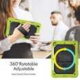 thumbnail image 2 of XYX For iPad 9th/8th/7th Generation 10.2 inch Case, 360 Rotating Shockproof Cover with Stand, Screen Protector, Shoulder Strap, Lime, 2 of 7