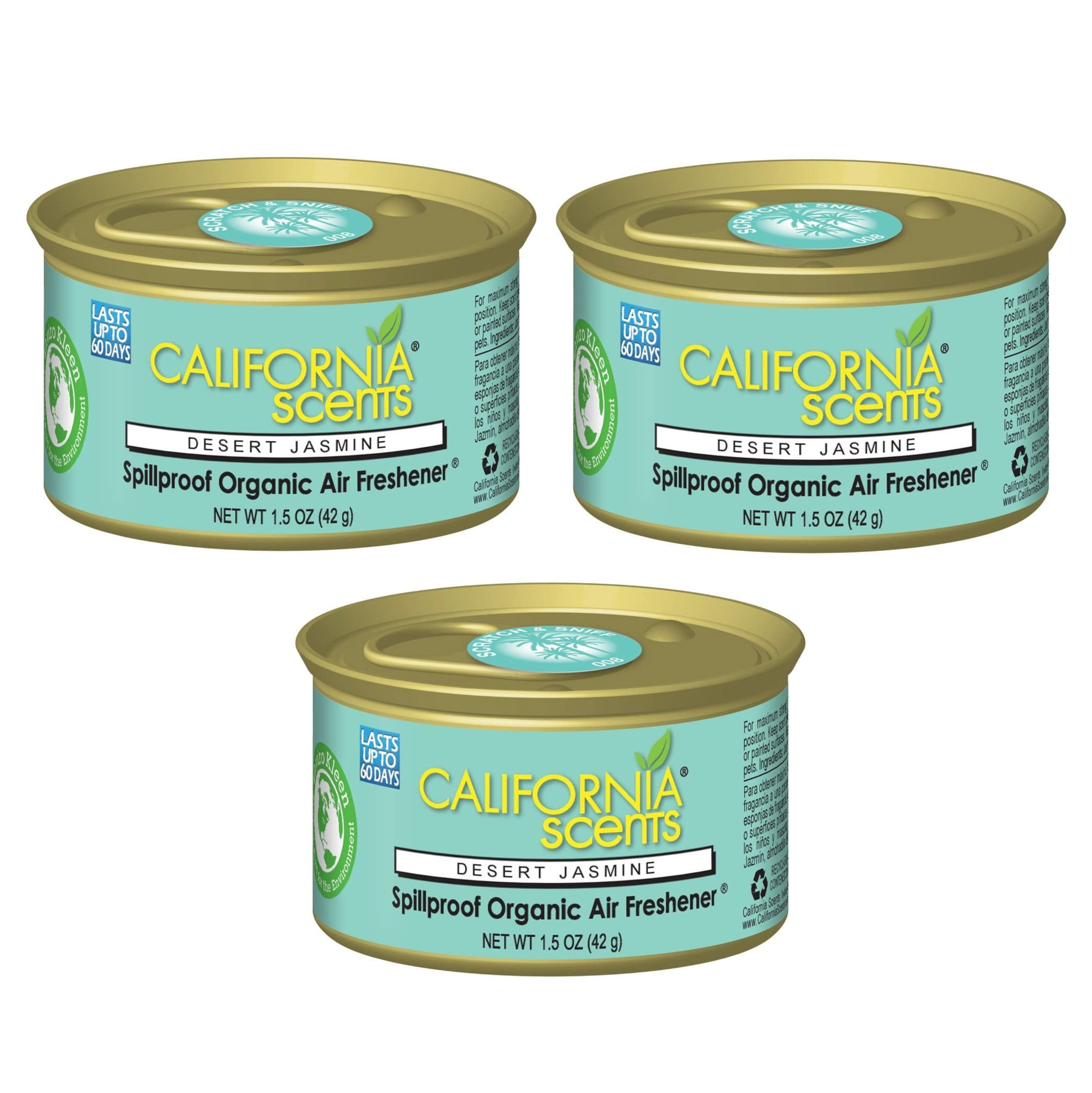 California Scents Car Air Freshener Organic for Home Office Taxi Desert