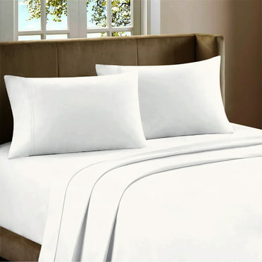 Alpha Cotton Luxury Sateen 1500 Thread Count Bed Sheet Set, Queen 