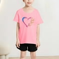 thumbnail image 5 of Qingpeng Toddler Girls Cute Heart Graphic Crewneck Short Sleeve Regular Fit Casual Tee T-Shirts, 5 of 5