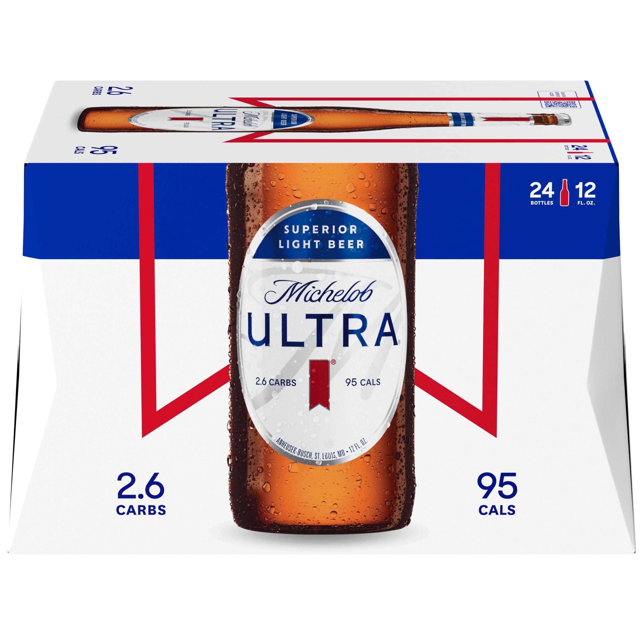 Michelob ULTRA Superior Light American Lager Beer, 24 pack 12 fl oz Glass Bottles 4.2% ABV