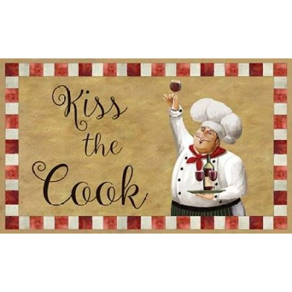 Kiss The Cook Poster Print by Conrad Knutsen