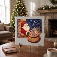 thumbnail image 2 of Qocolcyl Christmas Pearl Bead Art DIY Set for Beginners,Holiday Craft Kit with Printed Canvas, Plastic Beads & Complete Tools, Festive Angel Santa Tree House Designs, Family DIY Wall Art Holiday Gift, 2 of 8