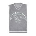 thumbnail image 1 of Okbabeha Women’s V Neck Sleeveless Animal Pattern Loose Knit Sweater Vest, 1 of 5