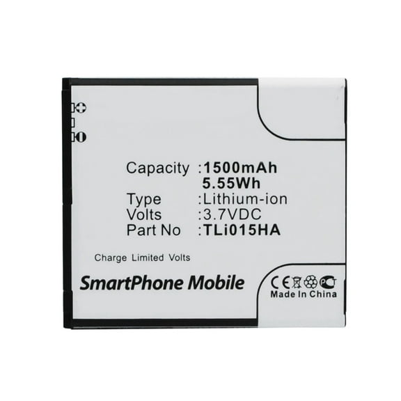 Batteries N Accessories BNA-WB-L3679 Cell Phone Battery - Li-Ion, 3.7V, 1500 mAh, Ultra High Capacity Battery - Replacement for TCL TLi015HA Battery