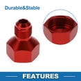 thumbnail image 4 of Unique Bargains Male Flare Reducer Hose Fitting Adapter AN10 Female to AN6 Male Fuel Line Connector Aluminum Red, 4 of 6