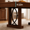 thumbnail image 1 of Ourlova Dining Table for 6 to 8 with 2 Drawers Wooden Kitchen Table with Double Pedestal Large Tabletop 8 Ft Large Rectangular Dinner Table with Sturdy Frame for Kitchen Office-Walnut, 1 of 7