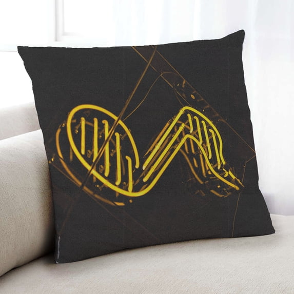 Ahgly Company Neon Neon Indoor Throw Pillow, 18 inch by 18 inch