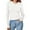 White, variant on Augper Women's Slimming Casual Round Neck Long Sleeve Solid T-shirt Tops Blouse