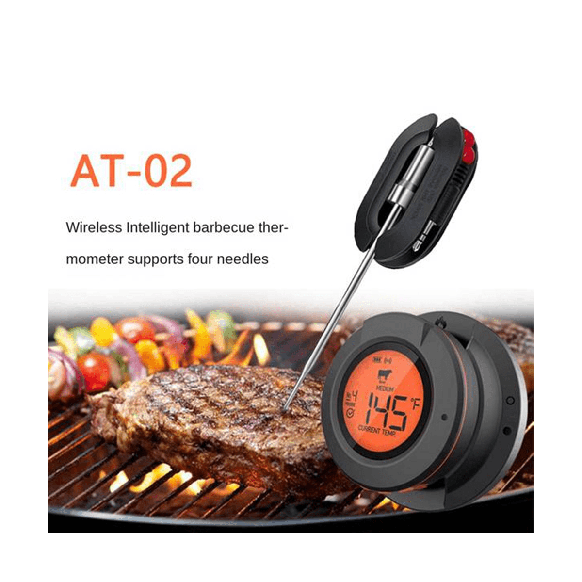 Wireless Digital Bluetooth Smart Barbecue/Oven Grill Meat Thermometer for Meat Food Barbecue Charcoal Grill and Oven