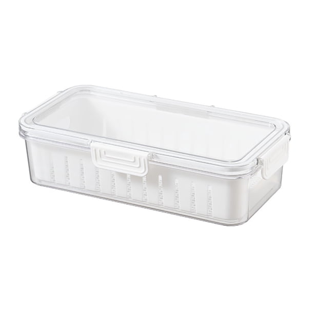 Refrigerador con tapa, caja para mantener frescos los olores, caja sellada para almacenar mariscos, caja para clasificar melones y frutas en la cocina del hogar, almacenamiento sellado con drenaje par