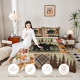 thumbnail image 3 of Manfei Autumn Leaf Twin Comforter Sets,Family Bear Print Bedding Set,Brown,Black Reversible,2-Piece,1 Comforter and 1 Pillowcase, 3 of 7