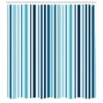 thumbnail image 3 of Ambesonne Nautical Shower Curtain, Striped Pastel Toned, 69"Wx84"L, Sky and Dark Blue, 3 of 3