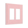 thumbnail image 2 of Cubierta decorativa para enchufe Oilbiexn rosa empolvado de 2 módulos, 2 of 8