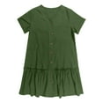 thumbnail image 5 of Vestido camisero holgado de verano con botones para mujer - Detalles de volantes, túnica informal - Tallas S-XL, 5 of 5