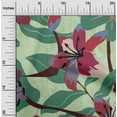 thumbnail image 2 of oneOone Cotton Flex Green Fabric Tropical Lily Floral Diy Clothing Quilting Fabric Print Fabric By Yard 40 Inch Wide, 2 of 6