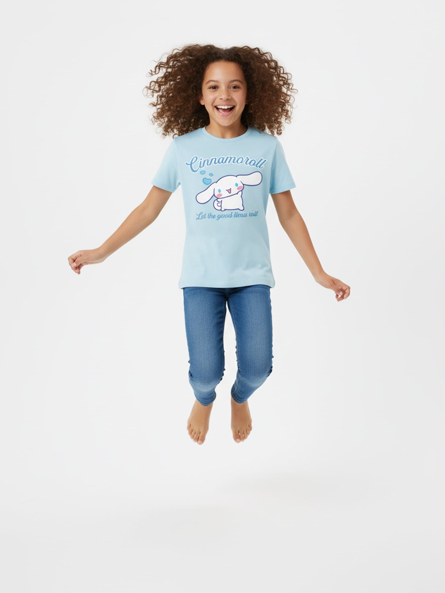 Sanrio Girls Let the Good Times Roll Graphic Tee with Short Sleeves, Sizes 4-16