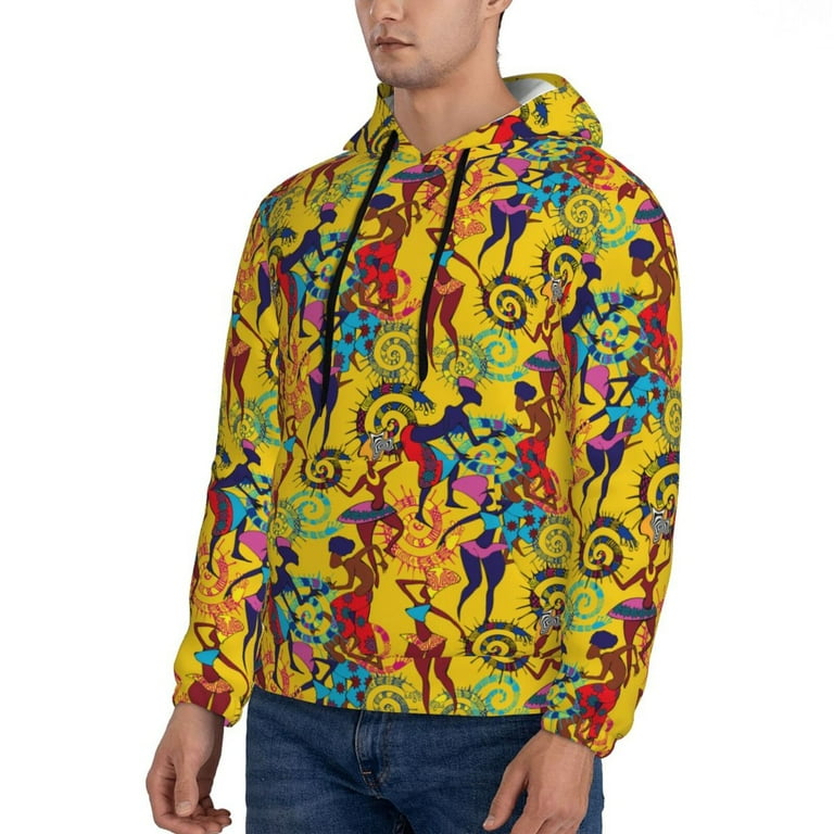 Junzan Dancing African Women for Men's Hoodie Fall Pullover