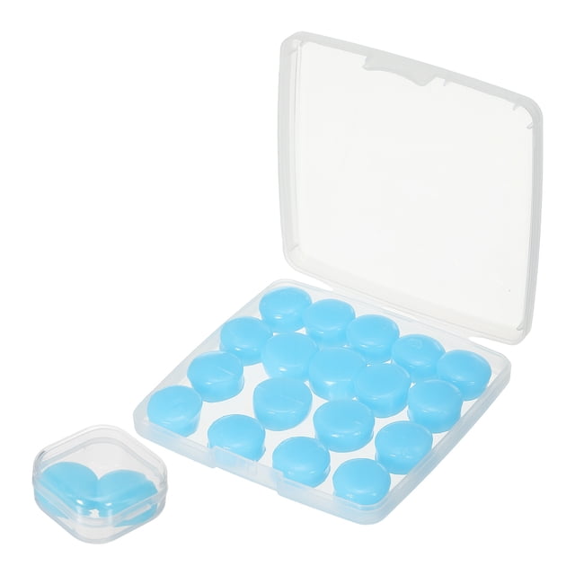 Tapones de Silicona Uxcell, Tapón para Dormir con Cancelación de Ruido Azul