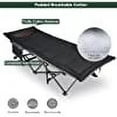 thumbnail image 2 of REDCAMP Padded Folding Camping Cot for Adults, Heavy Duty Sleeping Cot Bed with Pad, Travel Camp Cots with Carry Bag Portable for Outdoor Home Office, Black, 2 of 7