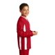thumbnail image 1 of Sport-Tek Camiseta cortavientos raglán con cuello en V para jóvenes L True Red/White deporte-tek YST62, 1 of 1