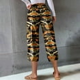 thumbnail image 7 of Endives Women's Casual Camouflage Print Cargo Pants Stretch Elastic Waist Tapered Pants With Pockets, 7 of 7