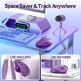 thumbnail image 4 of Ratón inalámbrico Trackball Senda, ergonómico y recargable, color morado, 4 of 7