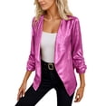 thumbnail image 4 of QHFBli Women Sequin Jacket Glitter Sparkle Open Front Casual Long Sleeve Blazer Coat, 4 of 9