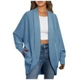 thumbnail image 2 of Antinious Womens Lightweight Cardigans Open Front Coats Long Sleeve Solid Casual Cardigan Sweaters Jacket,Womens Sweaters,Cardigans for Women Trendy,Light Blue,XL, 2 of 5