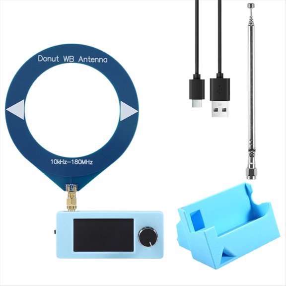 Kit de Receptor de Radio SI4732 de 10 KHz A 180 MHz, Pantalla de 1,9 Pulgadas, Radio de Corta FM/AM/LSB/USB, Antena y Soporte. Mini Radio SI4732.