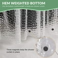 "MAZBFF Clear 3D Water Cube Shower Curtain Liner, PEVA Mouldproof, Eco