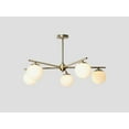 thumbnail image 4 of 5 Globe Mid Century Sputnik Chandelier – Handcrafted Modern Brass Pendant Light Fixture, Elegant Glass Globe Ceiling Light for Dining Room, Living Room, Kitchen, and Bedroom, 4 of 4