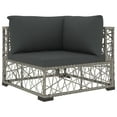 thumbnail image 3 of vidaXL 10 Piece Patio Lounge Set with Cushions Poly Rattan Gray, 3 of 9