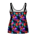thumbnail image 4 of Women's Swim Top, Tankini Top with Removable Padding, Printed Swimsuit Top, Sporty Bikini Top for Beach, Pool, Vacation^, 4 of 8