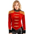 thumbnail image 1 of iiniim Veste de Jeu de Rôle Cosplay Cirque pour Femmes, Velours, Noël, Père Noël, Rouge m, 1 of 6