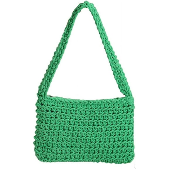 Kukuzhu Summer Hand-Woven Beach Straw Bag Tote Bag Women Fashion Small Travel Holiday Shoulder Bag Purse