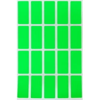 Royal Green Neon Green Rectangular Color Sticker 1.57inch x 0.75 inch - Color Code Labels Rectangle (40mm x 19mm) 100 Pack