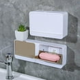 thumbnail image 3 of Soap Dish Holder Shower Bar Soap Holder Wall Mounted Soap Box for Shower, Bathroom, Bathtub, Kitchen Sink, 3 of 7