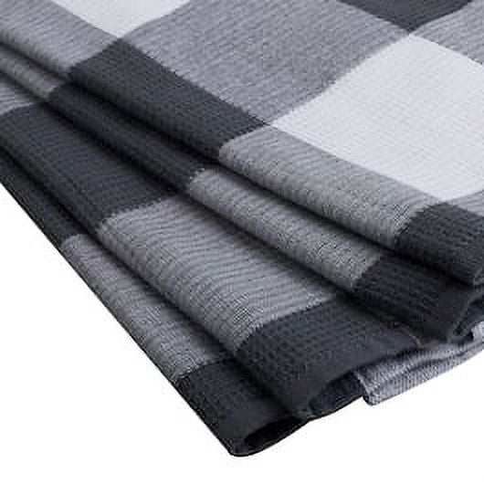 homing 100% Cotton Buffalo Plaid Kitchen Towels, 4 Pack Waffle Weave Dish  Towels for Drying Dishes, Super Soft Absorbent Quick Dry Hand Towels for