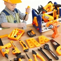Kids Tool Set with Toy Drill Toy Tool Box 41 Pieces Construction Tools Pretend Play Toddler Girl Toys Gifts for Toddlers Kids Aged 3 