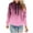 Pink, variant on skpabo Women gradient printing padded blouses fleece top Long Sleeve Hooded Sweater loose causal Sweatshirt Autumn and winter casual long-sleeved hooded sweatshirt size